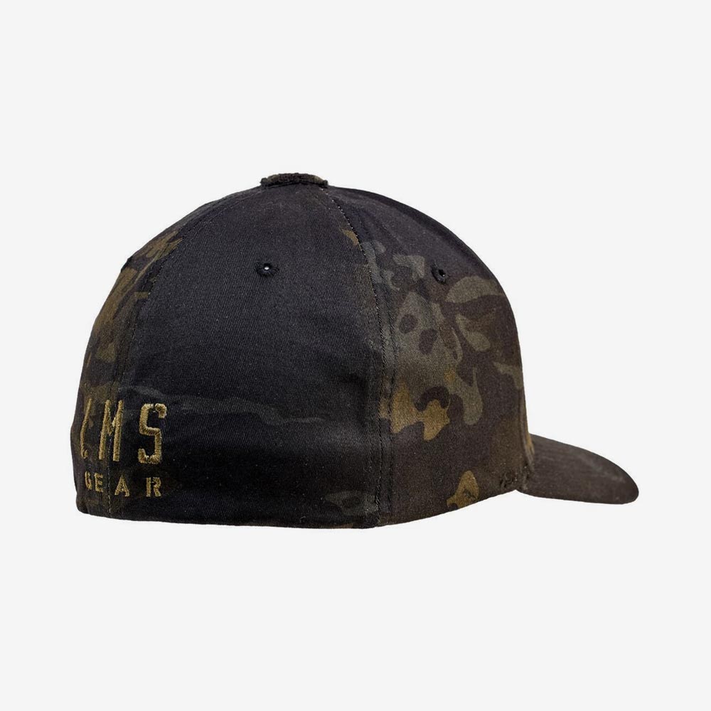LMSGear Tactical Cap Classic FlexFit Nailsr Logo Velcro Multicam Black