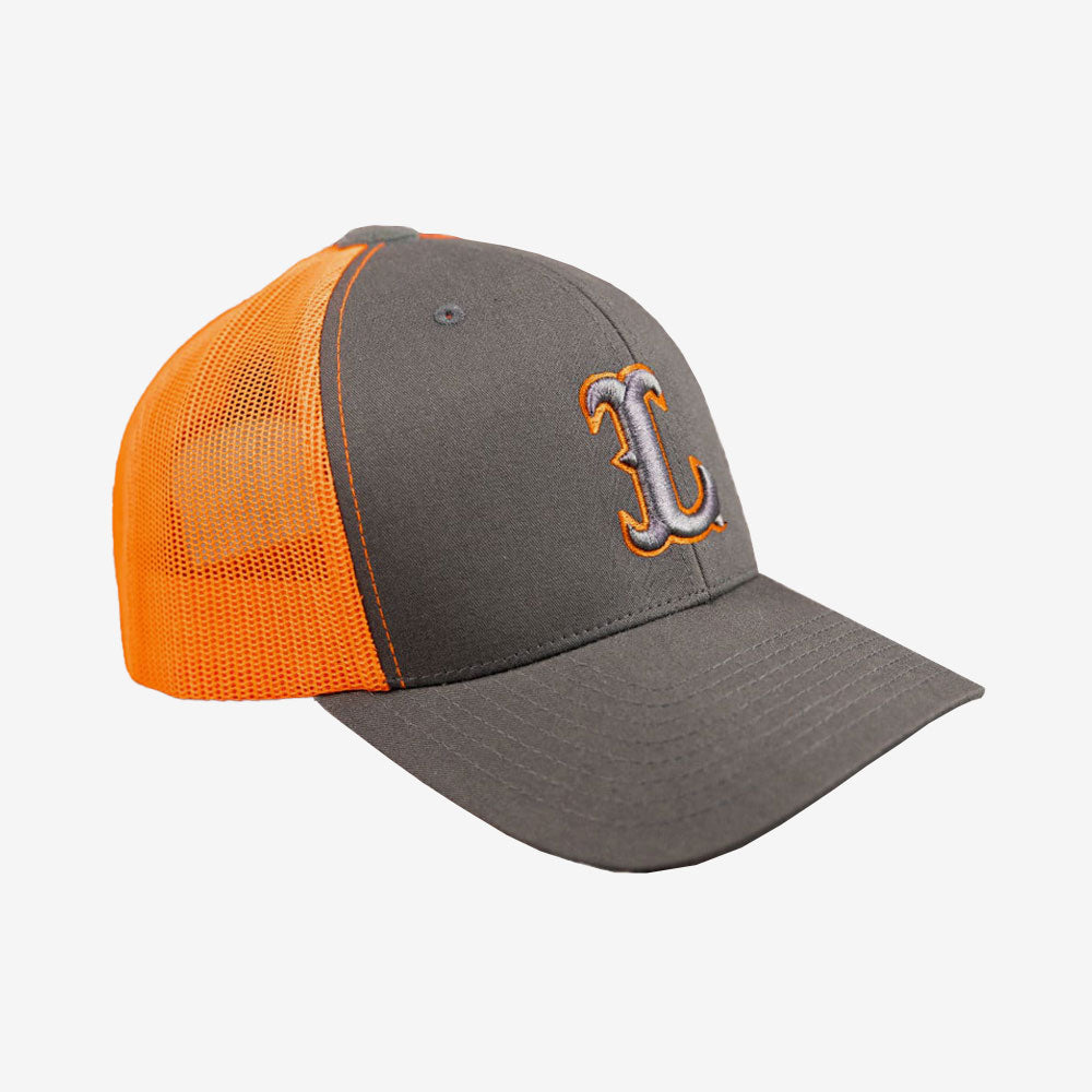LMS Gear Flexfit Grey Orange R&H Trucker Cap