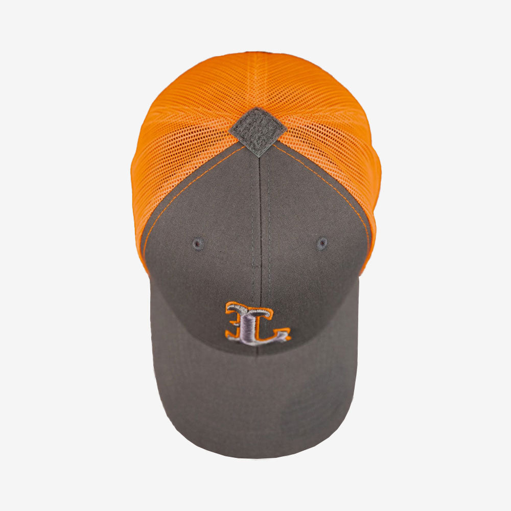 LMS Gear Flexfit Grey Orange R&H Trucker Cap