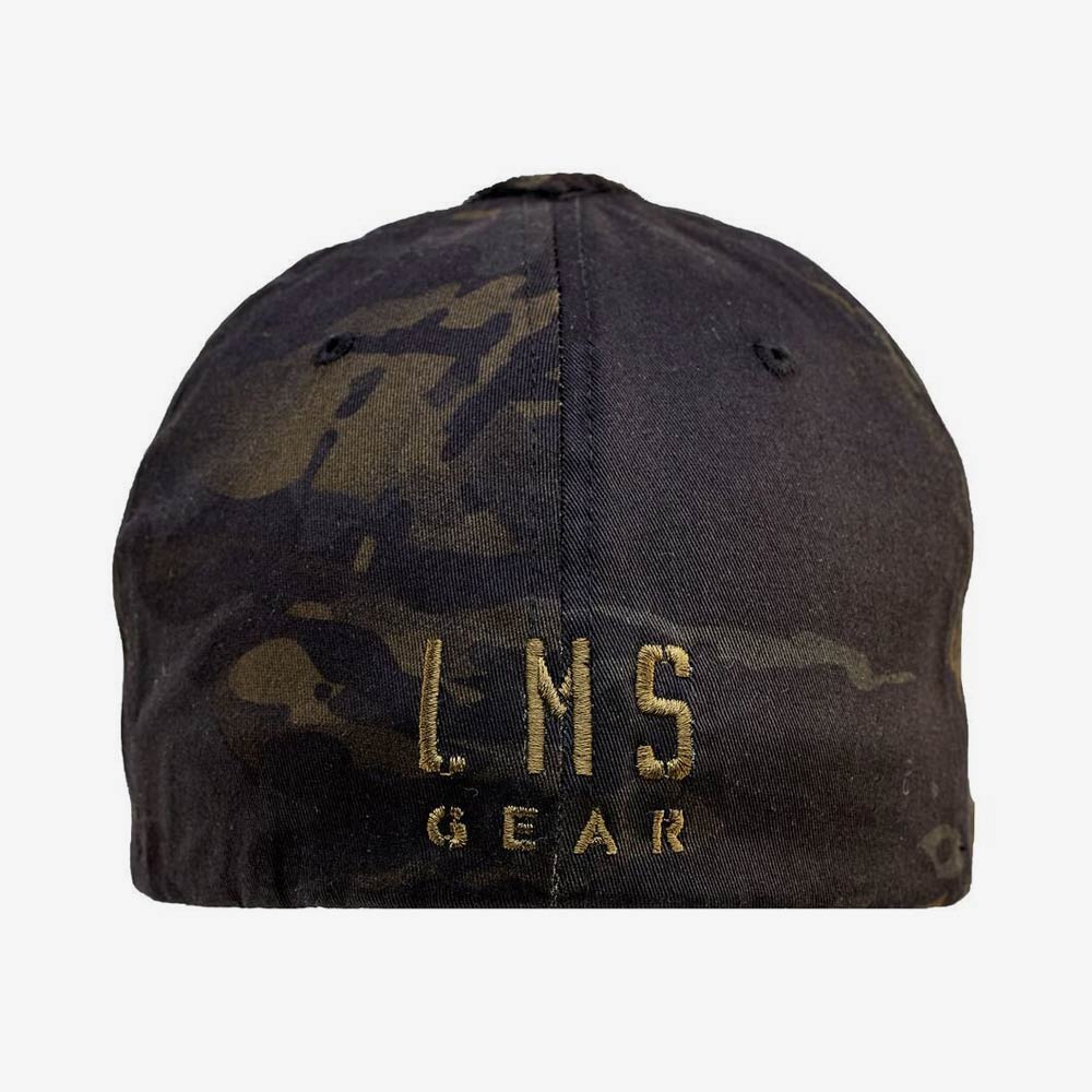 LMSGear Tactical Cap Classic FlexFit Nailsr Logo Velcro Multicam Black
