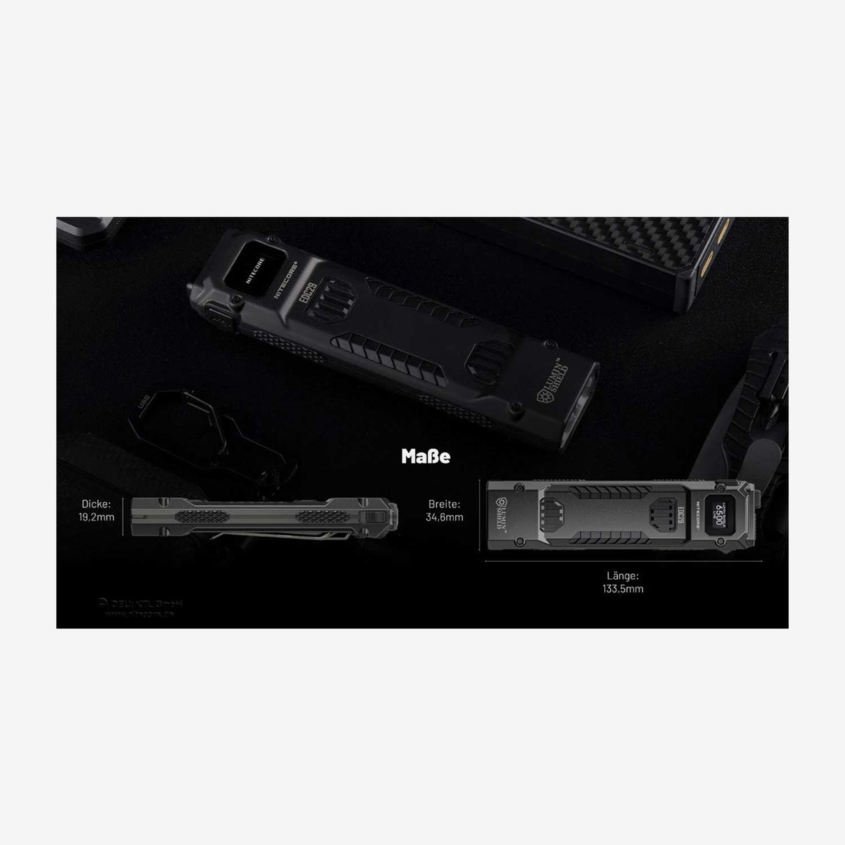 Nitecore EDC29 Luminblade 6500 Lumen Taschenlampe schwarz
