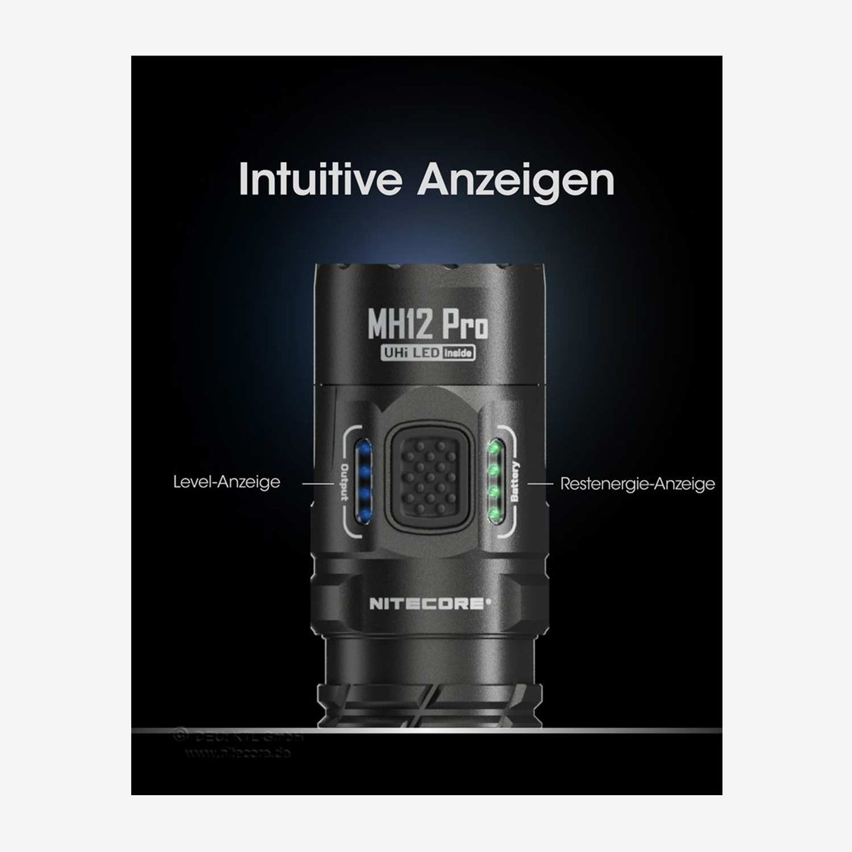 Nitecore MH12 Pro 3300 Lumen Taschenlampe schwarz